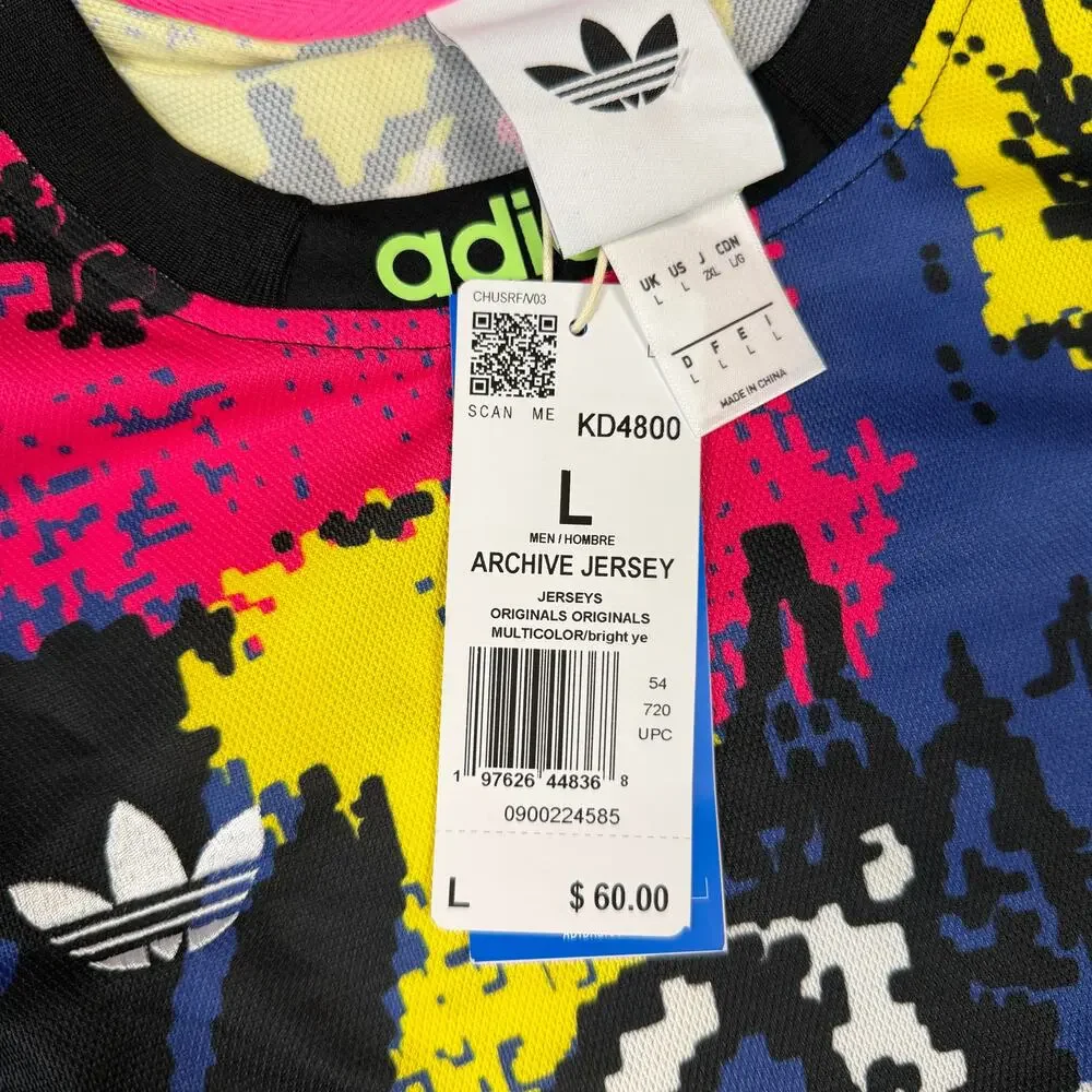 Adidas Originals Archive Jersey Graphic Print Lightweight Crew Neck L KD4800